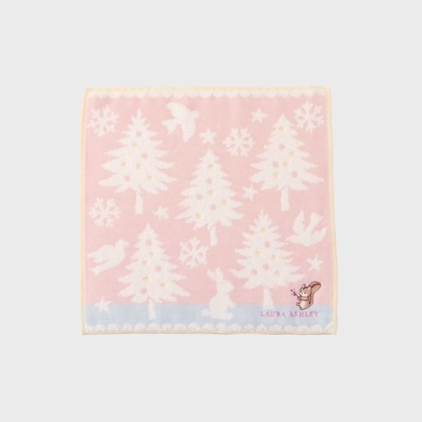 ギフトにおすすめ！】リス刺繍 クリスマスタオルハンカチ | ローラ