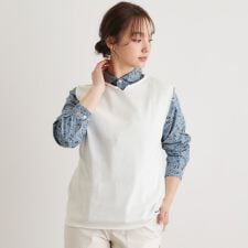 【人気デザイン！日本製／ロゴ刺繍入り／ワンマイルウエア】コットン ニットベスト