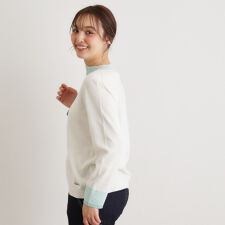 【人気デザイン！日本製／ロゴ刺繍入り／ワンマイルウエア】コットン ニットカーディガン