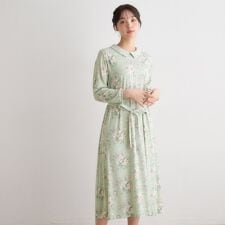 【洗える／ジャージ素材／同柄アイテムあり】サトクリフ チューリップス柄ワンピース