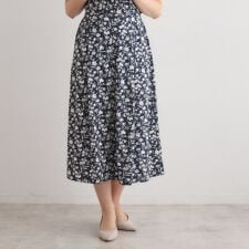 【洗える／ウエストゴム仕様／ジャージ素材／同柄アイテムあり】ライ柄 スカート