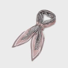 【シュシュ付】ペルシャ柄プリーツスカーフ