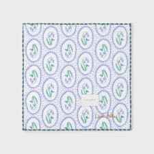 アリーブルーベルウィズスポット柄プリントタオルハンカチ