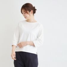 【7分袖／コットン100％／見返し刺繍入り／5colors】ハービー フィールド柄プルオーバー