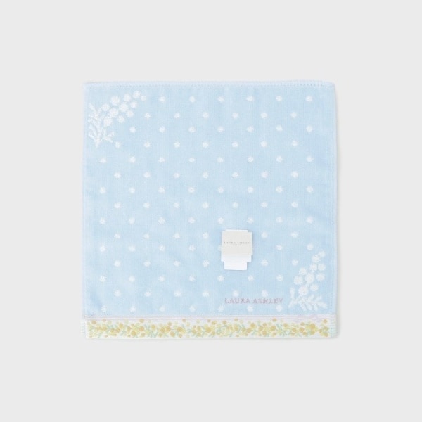 ミモザヘムドットタオルハンカチ