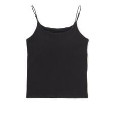 【ロゴ刺繍入り／カップ一体型】カップ付きキャミソール