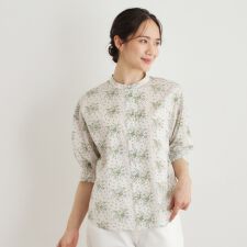 ローラアシュレイ LAURA ASHLEY 花柄カットソー コットントップス 