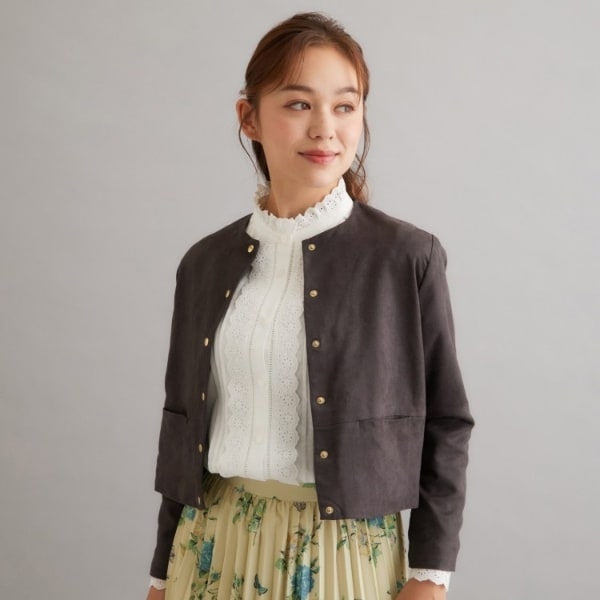 洗える】マイクロスエードブルゾン | ローラ アシュレイ(LAURA ASHLEY