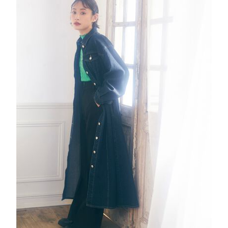 Web限定 高橋愛コラボ デニムフィットフレアワンピース ビザビ Vis A Vis Bpe ファッション通販 マルイウェブチャネル