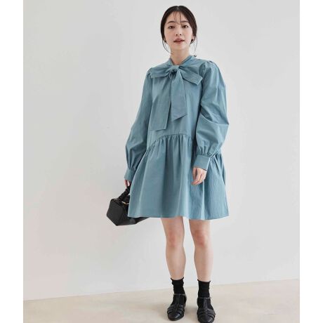 Web限定 無地 ストライプ前後2wayリボンタイ付ミニワンピース ビザビ Vis A Vis Bpe050 ファッション通販 マルイウェブチャネル