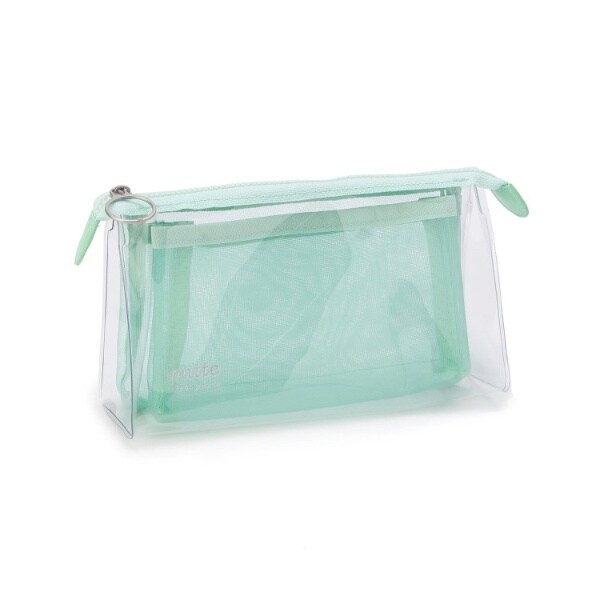 オーガンジーポーチ マチ付ふんわり♪透け感あるポーチ カードサイズ