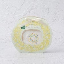 ◆刺繍 タオルハンカチ リース ミモザ