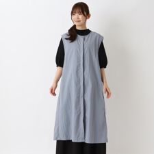 ワンズテラス(one'sterrace)のナイロン ノースリーブ前開きワンピース
