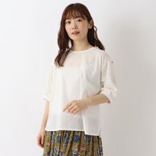 袖刺繍ブラウス