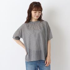 フリル衿先染めブラウス