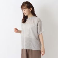 フリル衿先染めブラウス