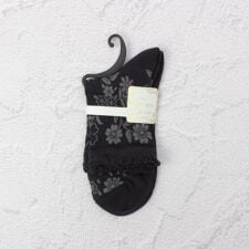 ◆あなたに優しい メッシュ花レース クォーターソックス