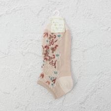 ◆あなたに優しい 逆スパ花ウサギ アンクルソックス