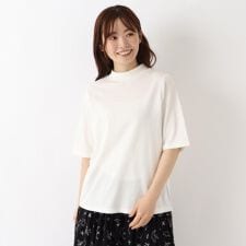 エンザイム加工 ハイネック5分袖プルオーバー