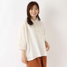 刺繍切替ブラウス