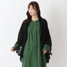 【あったか】2WAYストール 透かし編み