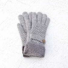 【あったか】裏モール手袋 ベルト 五指