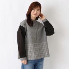 ワンズテラス(one'sterrace)の3柄コンビ スタンドカラーブラウス