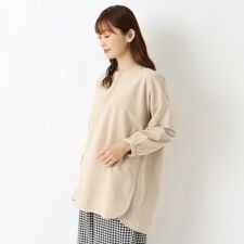 フランネル 袖刺繍入り チュニックブラウス