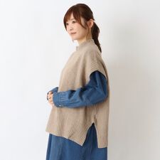 ハイネックプルオーバーベスト
