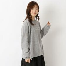 袖口切替ニットプルオーバー