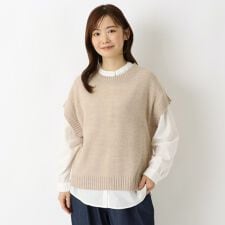 アクリルニット ブラウス アンサンブル