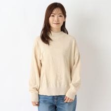 花柄ジャカードニットプルオーバー