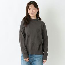 花柄ジャカードニットプルオーバー