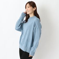 花柄ジャカードニットプルオーバー