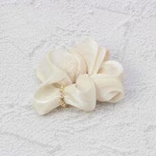 シュシュ サテン メタルリング