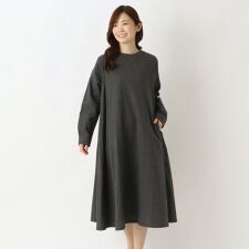 コットンWガーゼ Aラインワンピース