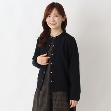 コットンミニ裏毛カーディガン