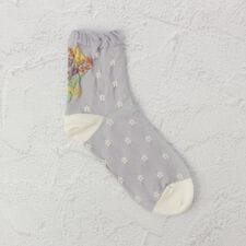 ◆あなたに優しい バック花柄 クォーターソックス