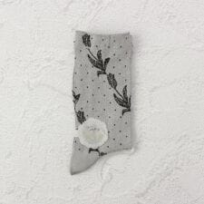 ◆PP 光沢 レースドット クルーソックス