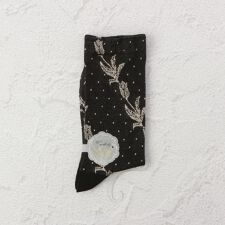 ◆PP 光沢 レースドット クルーソックス