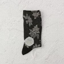 ◆PP 光沢 アイスフラワー クルーソックス