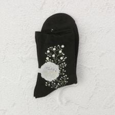 ◆PP 付属付カスミソウパール調 クォーターソックス