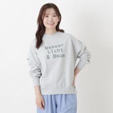 ロゴ刺繍プルオーバー