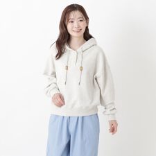 裏毛フード付きプルオーバー