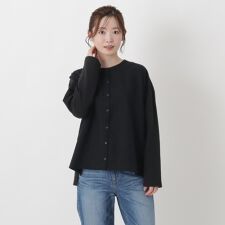 異素材コンビカーディガン