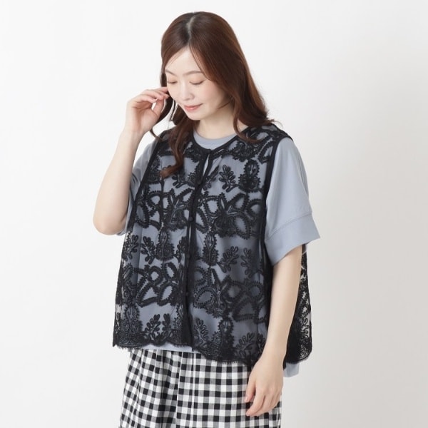 【ラテさん専用 新品未使用】maisondedolceチュールレースベスト チュールテープ ロングレースベスト | ワンズテラス(one'sterrace