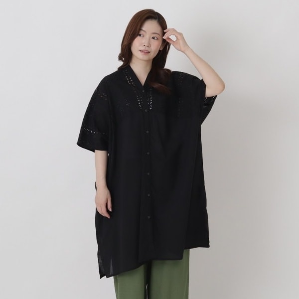 キャンブリック 刺繍切替チュニックブラウス | ワンズテラス(one