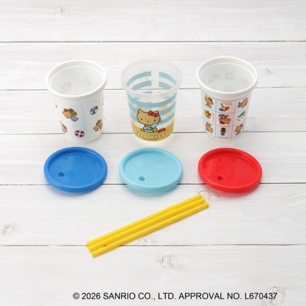 ハローキティ ストロー付タンブラー 3P 日焼け 320ml | ワンズテラス
