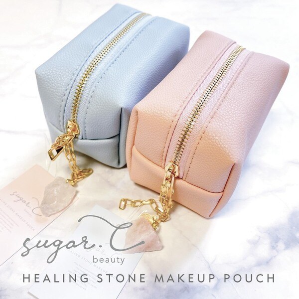 sugar.C ヒーリングストーンメイクアップポーチ ピンク | sugar