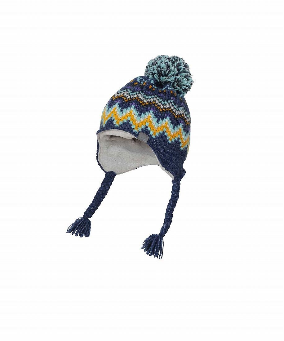 Mix Border Junior Earflap Beanie キッズ スキー ニット帽